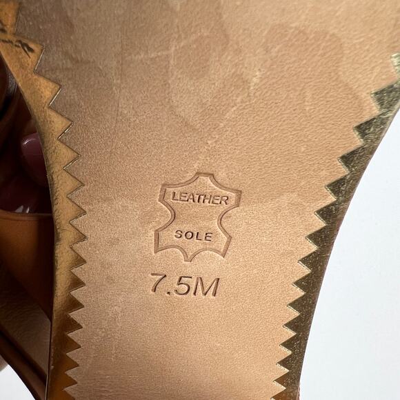 Tory Burch Delaney Embellished Sandal Camel Brown Tortoise Crystal Size 7.5M - Picture 7 of 11